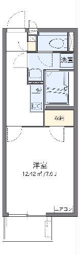レオネクストロックキャッスル(1K/4階)の間取り写真