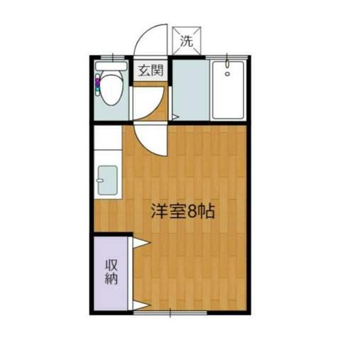 第よん小野荘(ワンルーム/2階)の間取り写真