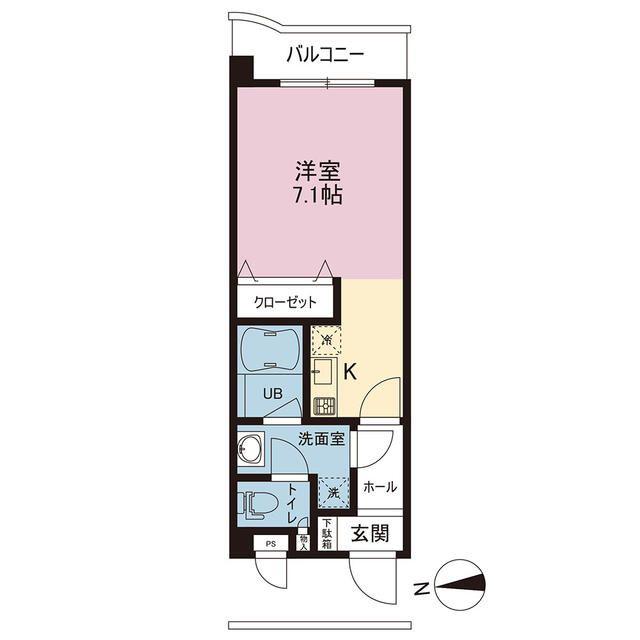 エクセルハイムII(1K/3階)の間取り写真