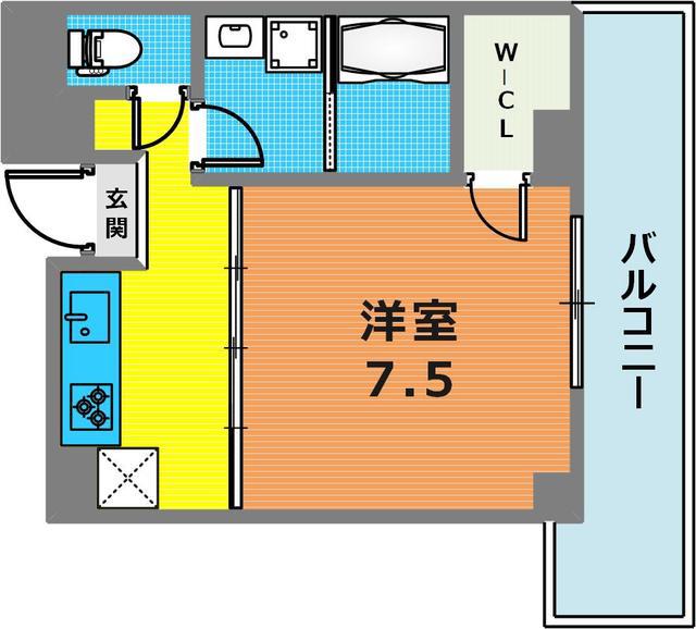 VILLA MARIA(1K/3階)の間取り写真