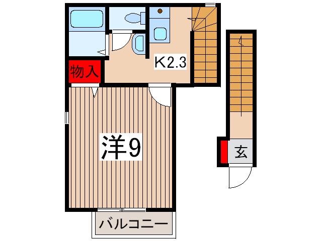 メゾン ブリュージュ(1K/2階)の間取り写真