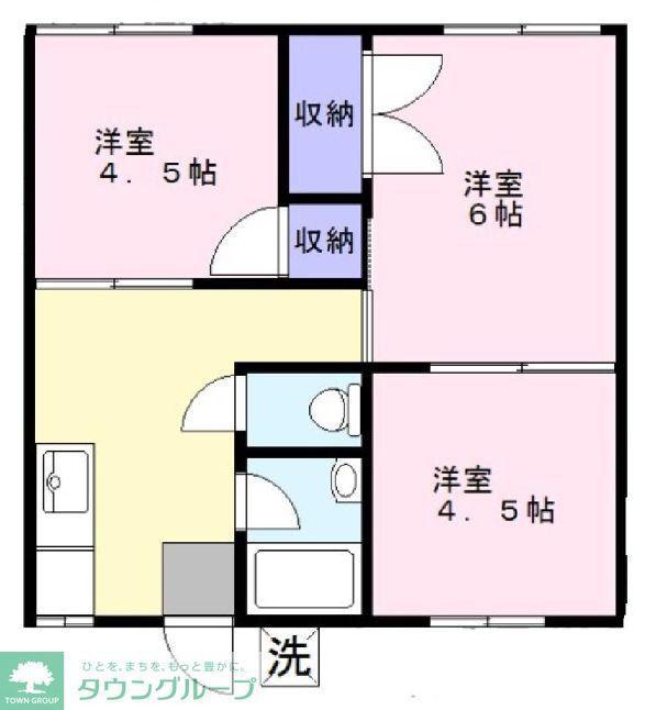 ニットーコーポ(3DK/2階)の間取り写真