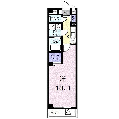 グレイス・K(1K/3階)の間取り写真