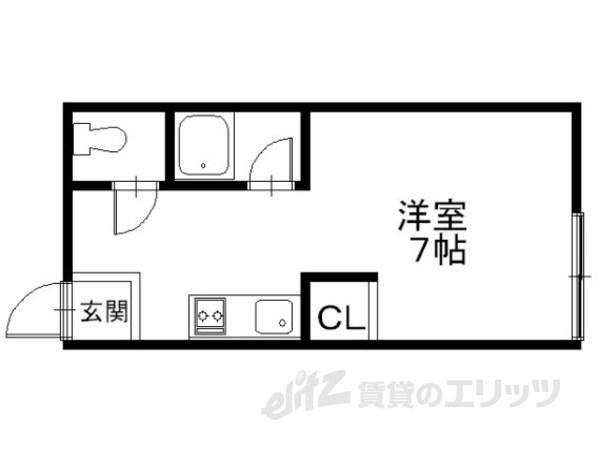 デイズ平田(ワンルーム/2階)の間取り写真