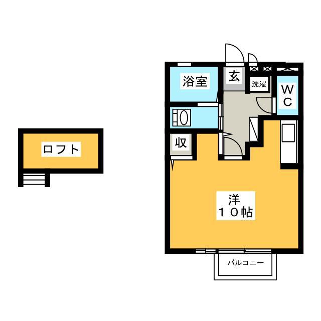 ラピスリーオ(ワンルーム/2階)の間取り写真