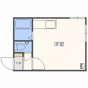 アクシス麻生(ワンルーム/2階)の間取り写真