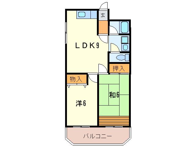 メゾン井阪(2LDK/1階)の間取り写真