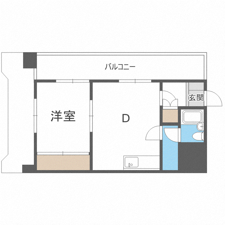 メゾンド アトール(1LDK/7階)の間取り写真