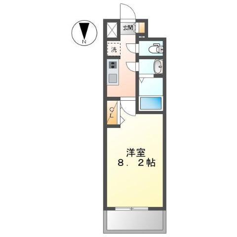 ディアレイシャス浅間町(1K/9階)の間取り写真