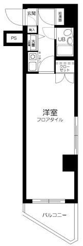 クロムハイツ(1K/2階)の間取り写真