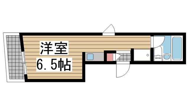アバンダン下山手(ワンルーム/7階)の間取り写真