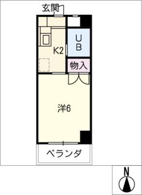 リズ スクエア南・北棟(1K/1階)の間取り写真