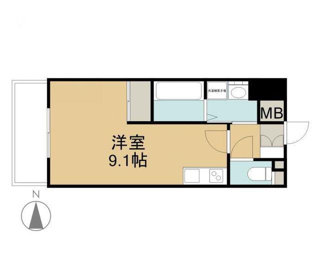 アヴァンティ銀天町(ワンルーム/8階)の間取り写真
