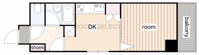 グロリアス本山(1DK/2階)の間取り写真