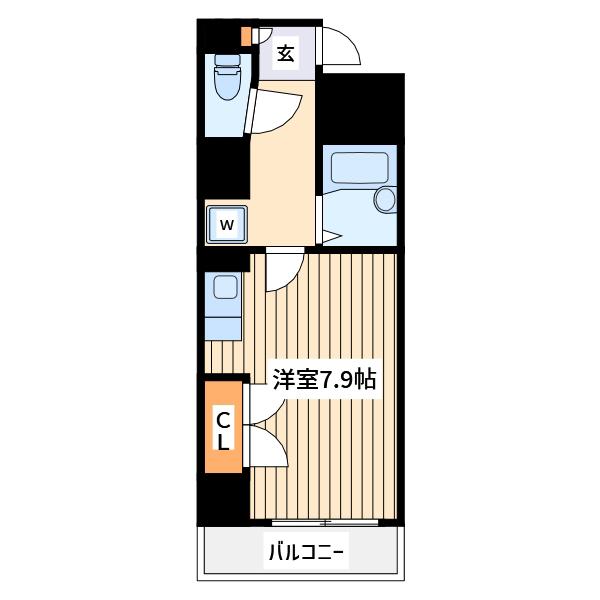 ジェイピーズヨコハマ(ワンルーム/6階)の間取り写真