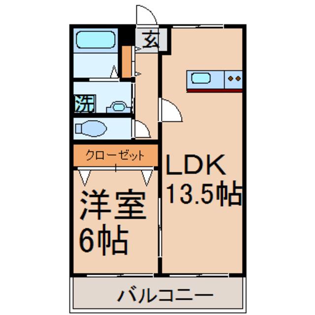 ソレイユ・ビラ(1LDK/1階)の間取り写真
