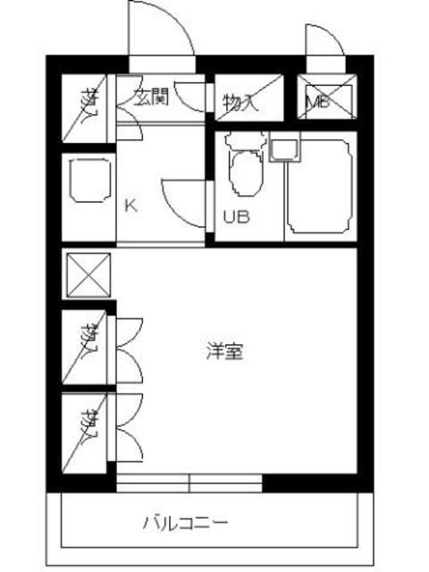 スカイコート西荻窪(ワンルーム/2階)の間取り写真
