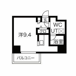スパシエ東神奈川(ワンルーム/9階)の間取り写真