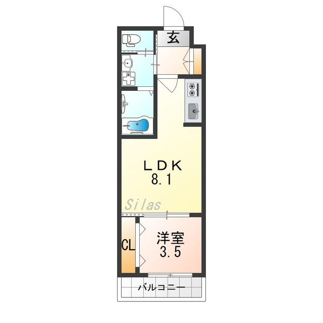 H-MAISON大正VII(1LDK/2階)の間取り写真