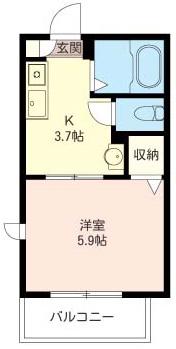 シャーメゾンメイプル(1K/2階)の間取り写真