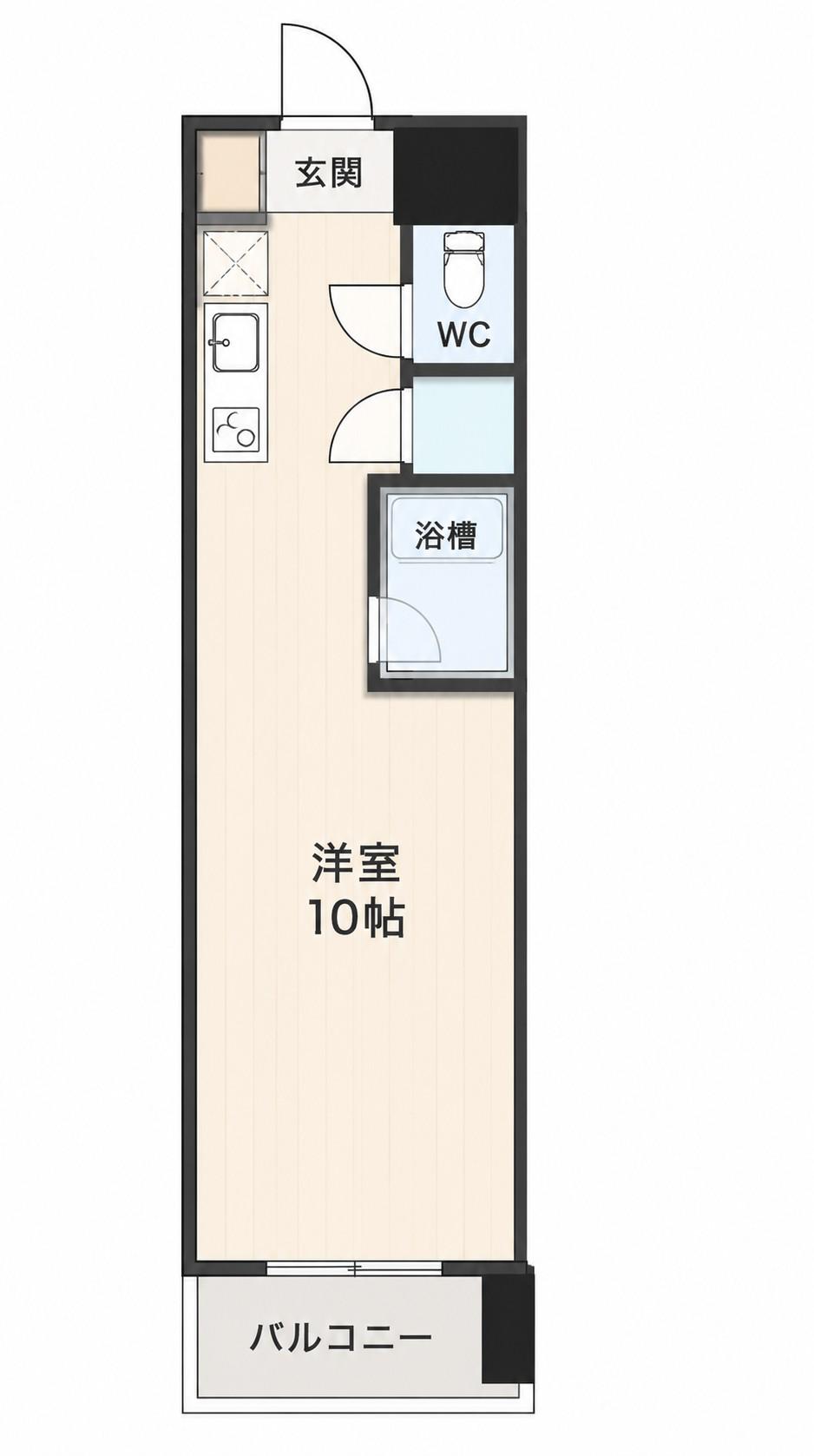 LIC-II(ワンルーム/3階)の間取り写真