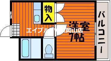 リバーシティ都(1K/3階)の間取り写真