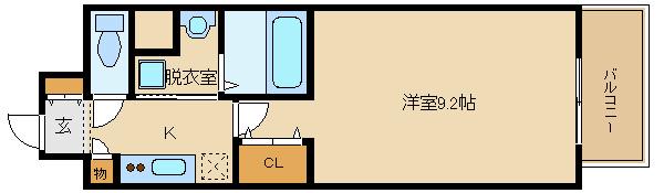 G・クレセント(1K/3階)の間取り写真