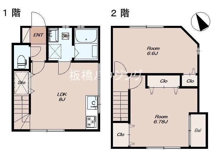 KAANYTERRACE(2LDK/1階)の間取り写真