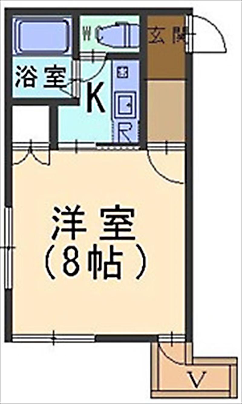 ベルビュー石引(1K/2階)の間取り写真