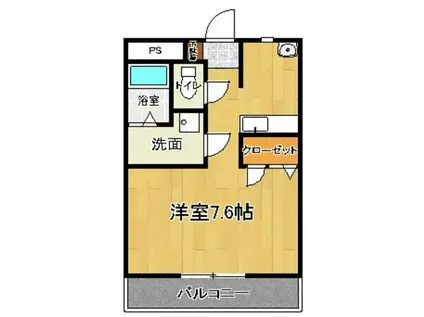 オーシャン御井(ワンルーム/2階)の間取り写真