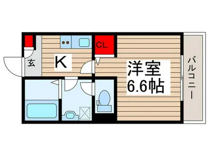 松戸市中和倉142Z-MAISON(1K/1階)の間取り写真
