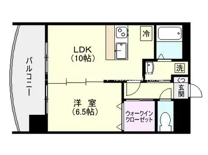 エヴォルート錦江(1LDK/4階)の間取り写真