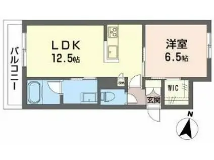 シャーメゾンCOLZA(1LDK/1階)の間取り写真
