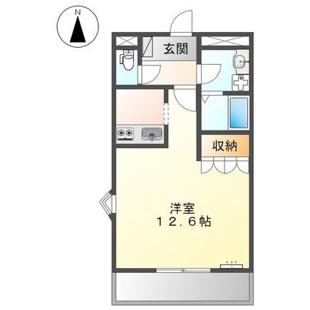 KSスクエア(ワンルーム/3階)の間取り写真