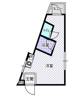やなぎ屋マンション(ワンルーム/3階)の間取り写真