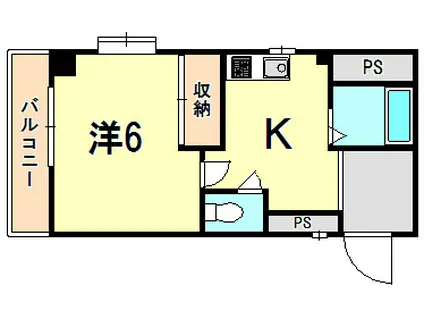 アイアンロフト(1K/1階)の間取り写真