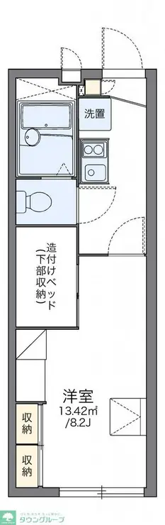 レオパレス緑町 1階階 間取り