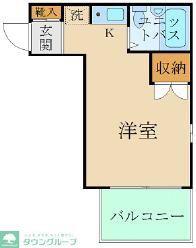 スカイコート大宮第2(ワンルーム/4階)の間取り写真