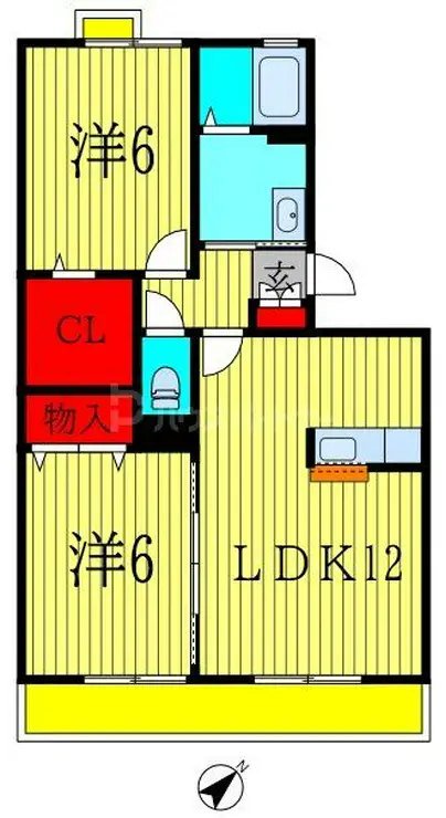 ロイヤルクレッセント西登戸 3階階 間取り