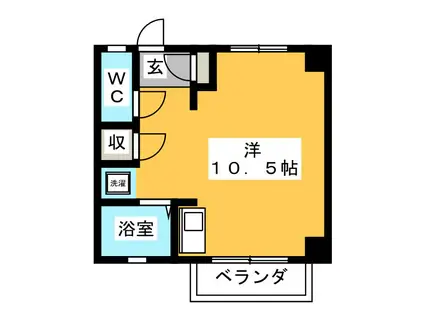 パラッツオ・OHNO(ワンルーム/2階)の間取り写真