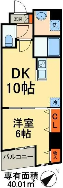 スカイコートヌーベル入谷 2階階 間取り