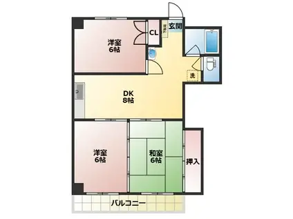 オーソメーサ(3DK/5階)の間取り写真