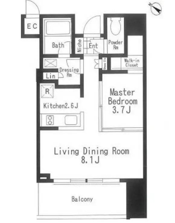 THE ROPPONGI TOKYO CLUB RESIDENCE 12階階 間取り