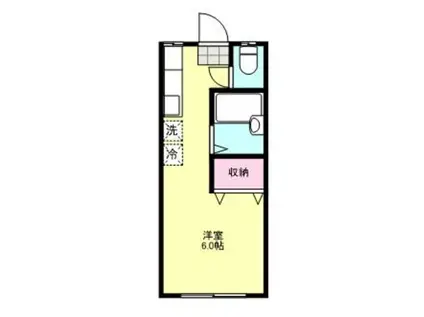 サンライトハイム(ワンルーム/2階)の間取り写真