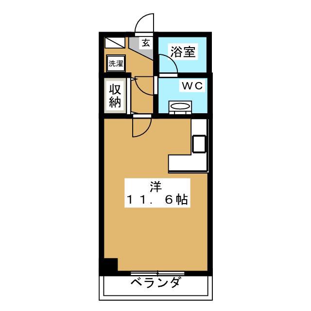 チハヤアネックスビル(ワンルーム/6階)の間取り写真