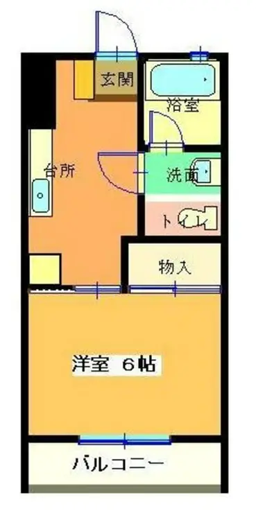 コーポ観音 2階階 間取り