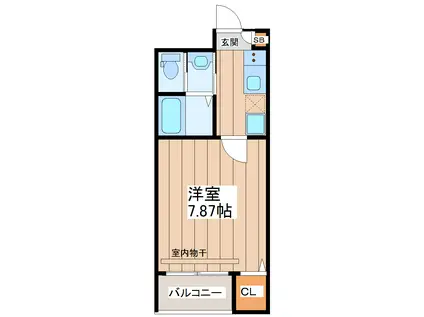 RESONANT SQUARE(1K/3階)の間取り写真