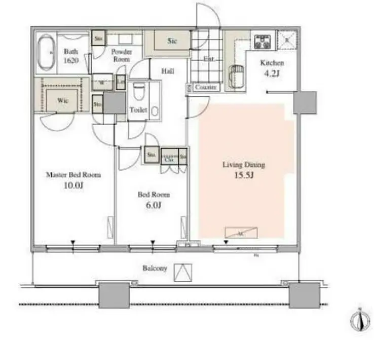 タワーコート北品川 36階階 間取り