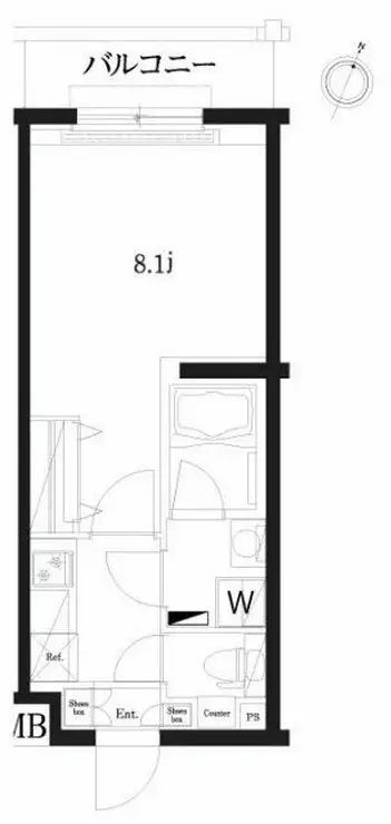 プレミアムキューブ三宿 4階階 間取り
