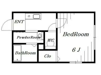 MOI真砂(1K/2階)の間取り写真